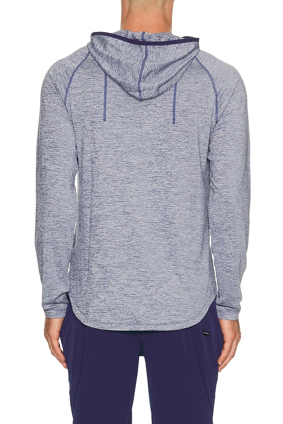 view 2 of 4 Enzo Long Sleeve Tee Hoodie in Ocean Heather