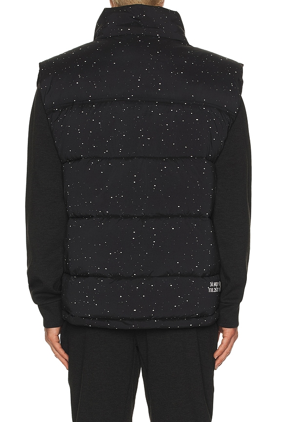 view 2 of 6 Alpine Puffer Vest in Black & White Splatter