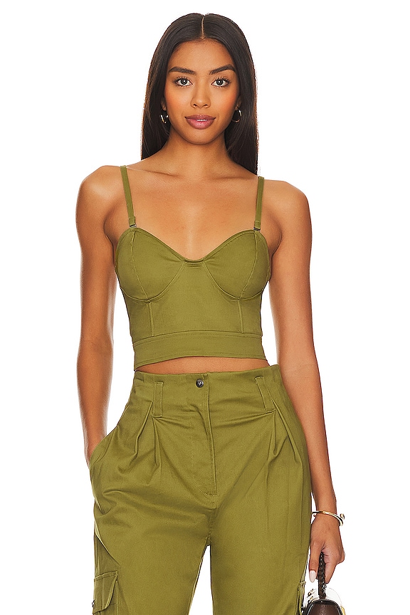 view 2 of 5 Strapless Corset in Avocado