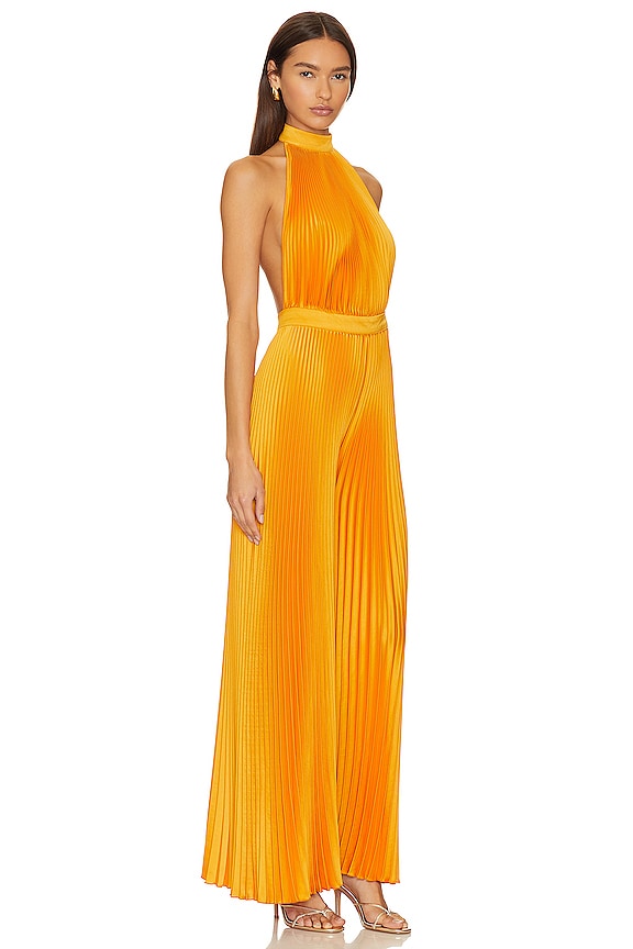 view 2 of 3 Cinema Low Back Jumpsuit in Amber