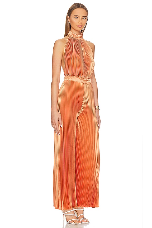 view 2 of 3 Low Back Cinema Jumpsuit in Sunset