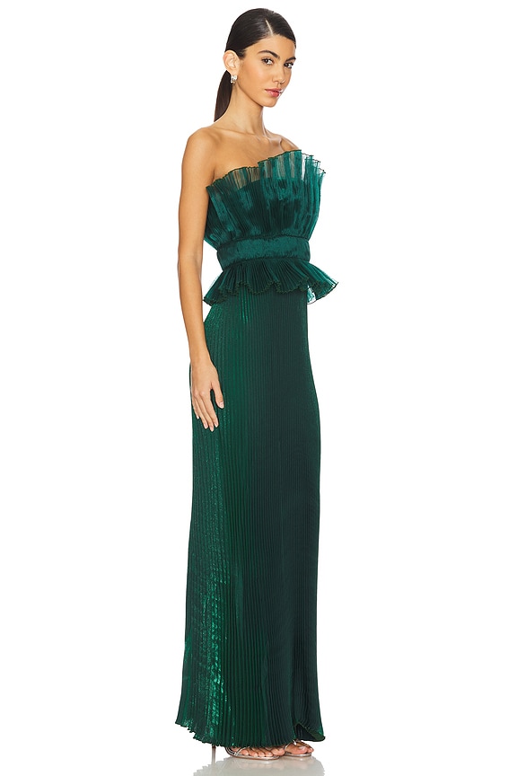 view 2 of 5 Masquerade Gown in Pine Shimmer