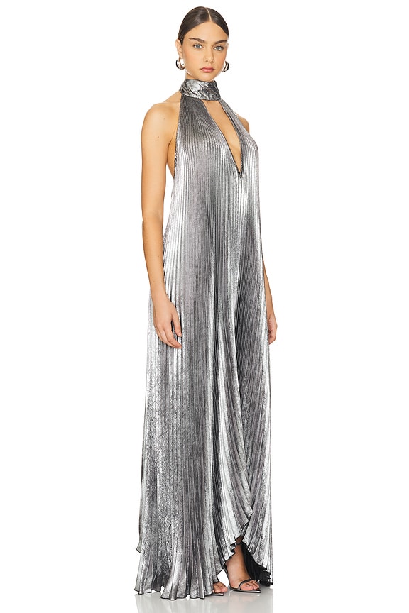 view 2 of 3 Opera Gown in Gunmetal Shimmer
