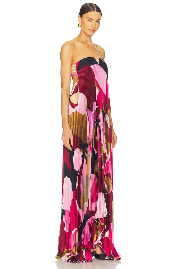 view 2 of 4 x REVOLVE Black Tie Gown in Capri Print Pink in Pink Calypso