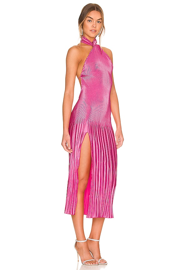 view 2 of 3 Soire Klum Midi Dress in Hot Pink
