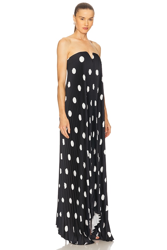 view 2 of 5 Black Tie Gown in Polka Noir