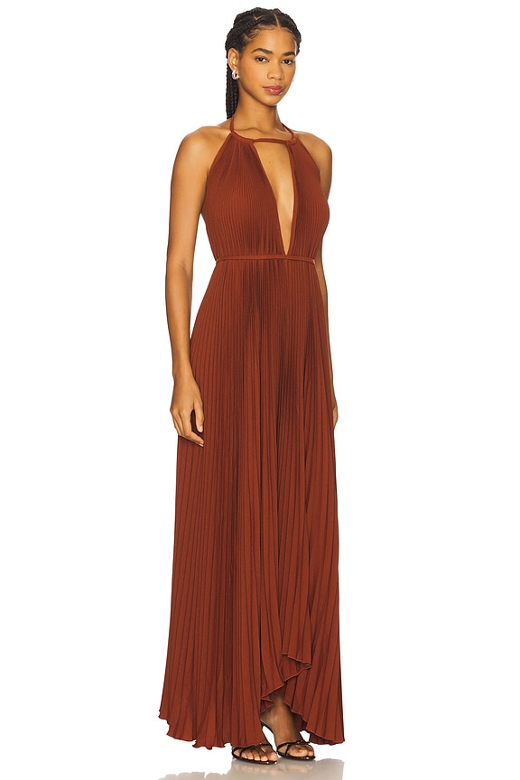 view 2 of 3 Boheme Gown in Terracotta