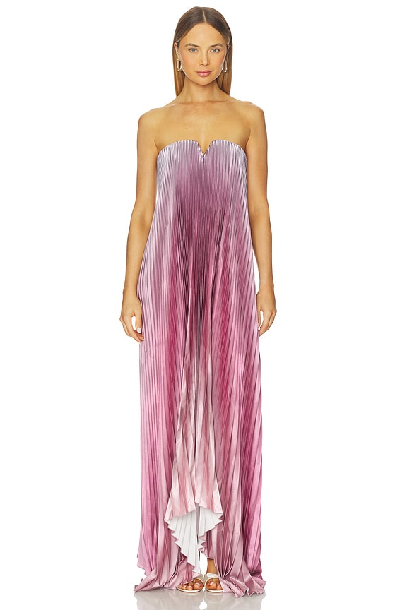 view 2 of 5 Black Tie Gown in Mauve Ombre