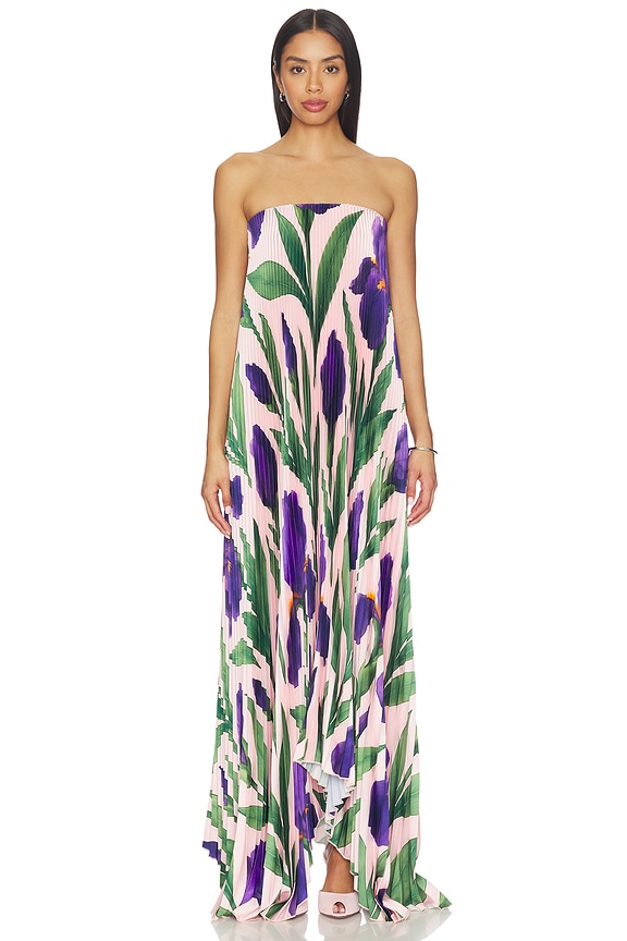 view 1 of 4 Bisous Strapless Gown in Iris Garden