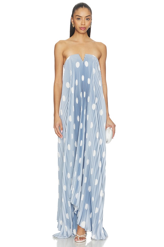 view 1 of 4 VESTIDO BLACK TIE in Baltic Polka