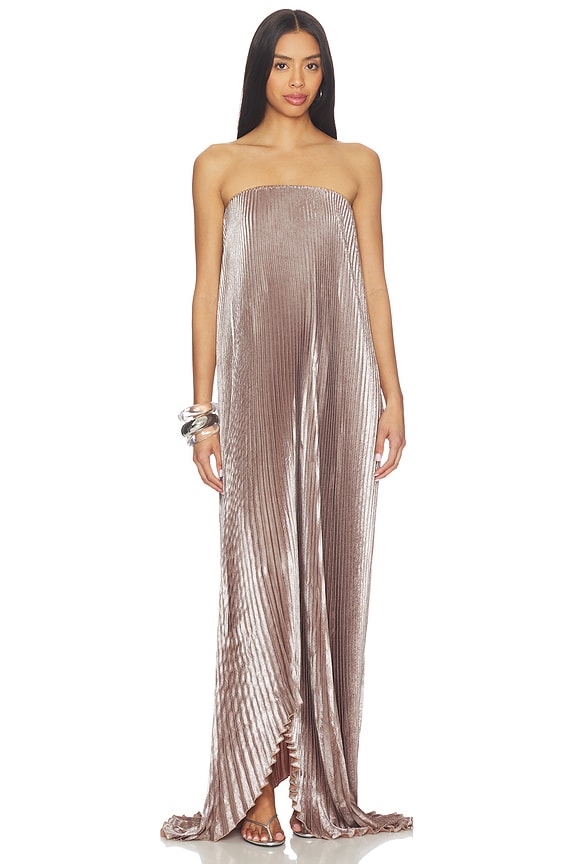 view 1 of 4 BISOUS STRAPLESS 원피스 in Suede Shimmer