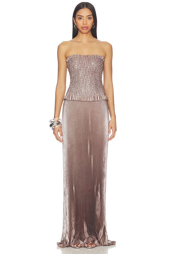 view 1 of 4 ROBE MAYA in Suede Shimmer