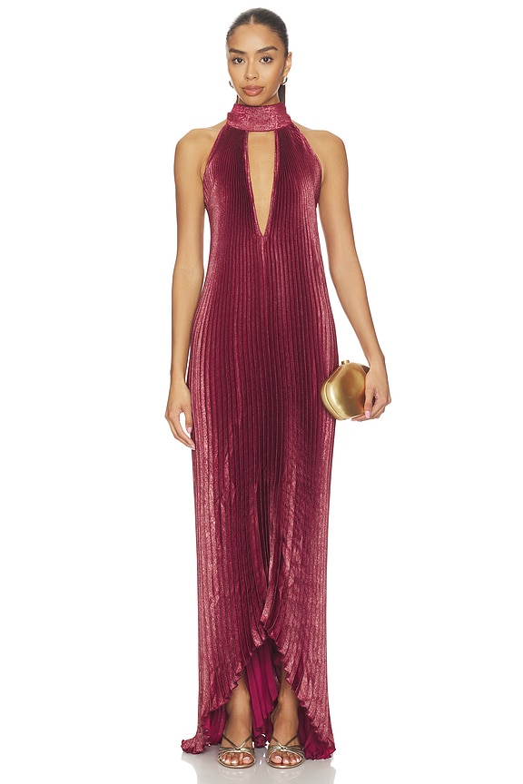 view 1 of 4 Opera Gown in Wine Shimmer