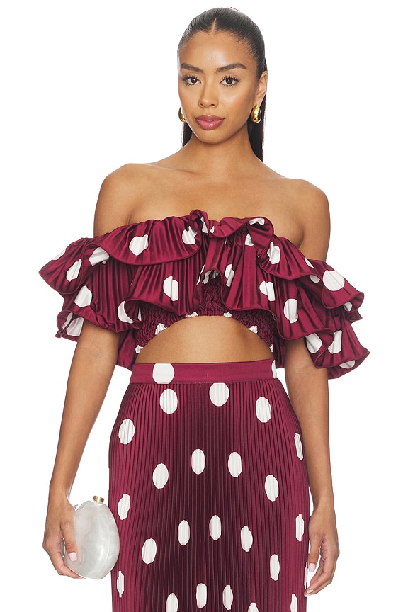 view 1 of 4 Debut Top in Polka Wine