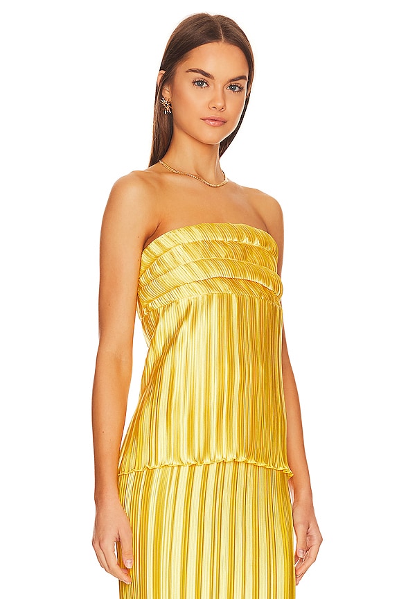 view 2 of 4 Vacances Strapless Top in Canary