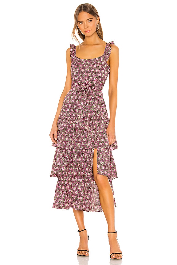 view 1 of 3 Charlotte Dress in Black & Pink Multi