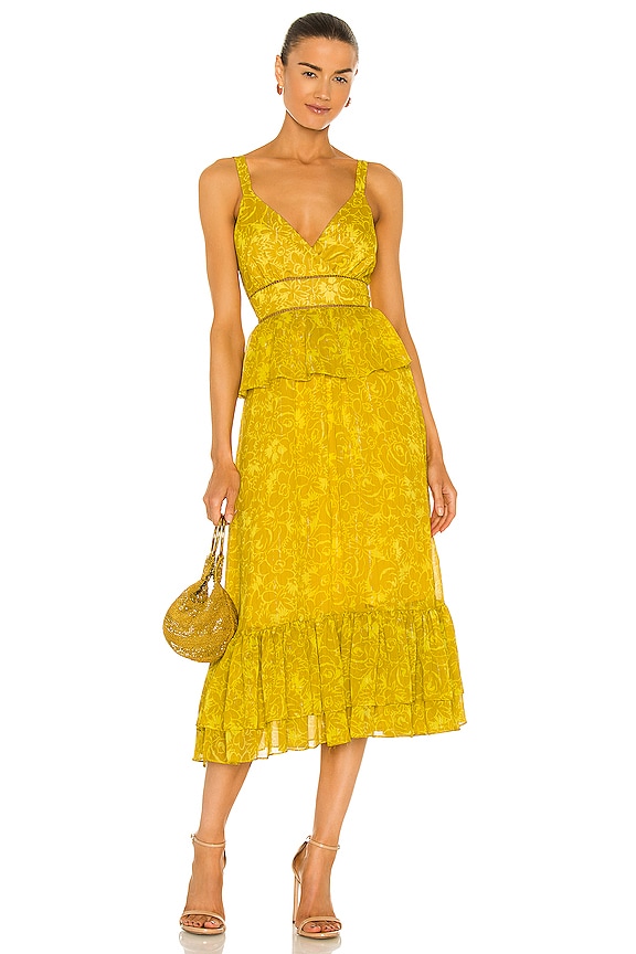 view 1 of 4 Carla Dress in Oil Yellow Multi