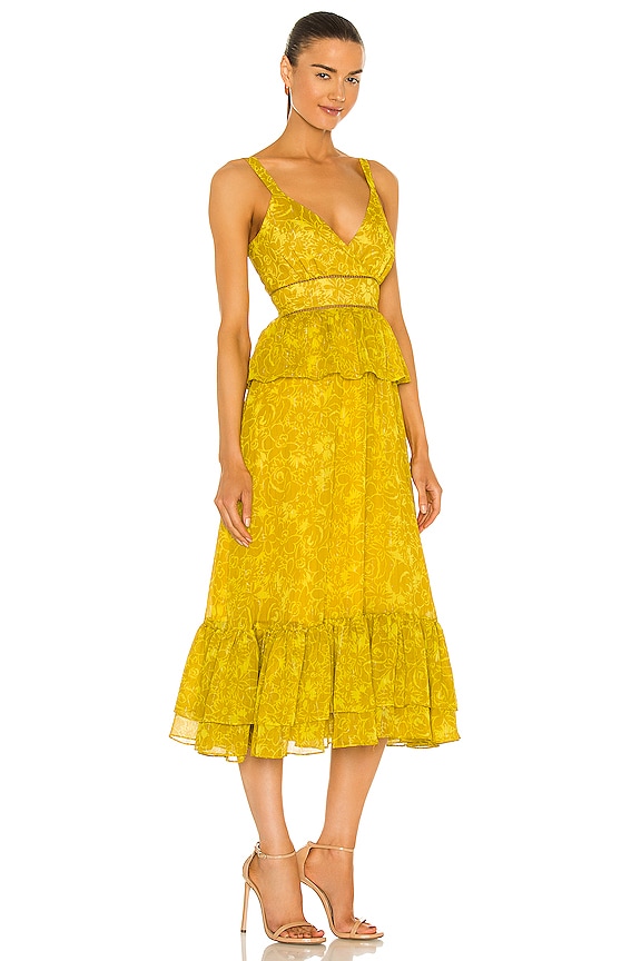 view 2 of 4 Carla Dress in Oil Yellow Multi
