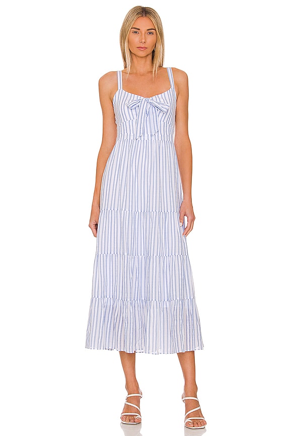 view 1 of 3 Stasia Dress in Blue & White