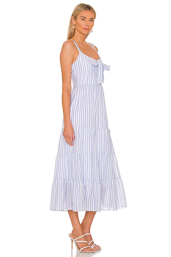 view 2 of 3 Stasia Dress in Blue & White
