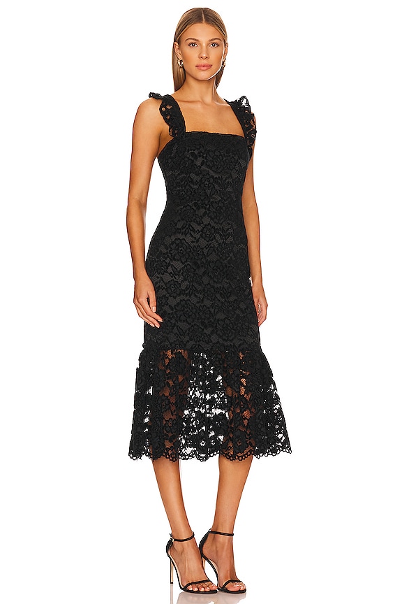 view 2 of 3 VESTIDO MIDI HARA in Black