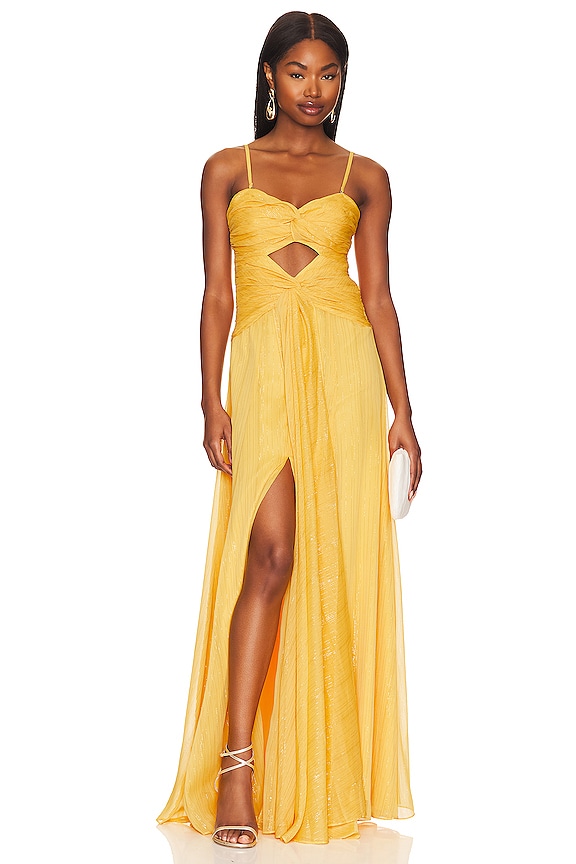 view 2 of 5 Clea Gown in Tangerine