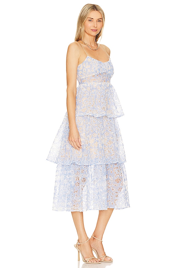 view 2 of 3 Santos Dress in Bluebell & White