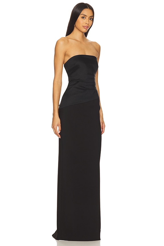 view 2 of 3 VESTIDO LARGO EVIE in Black