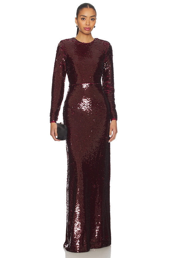 view 2 of 5 Reese Gown in Merlot