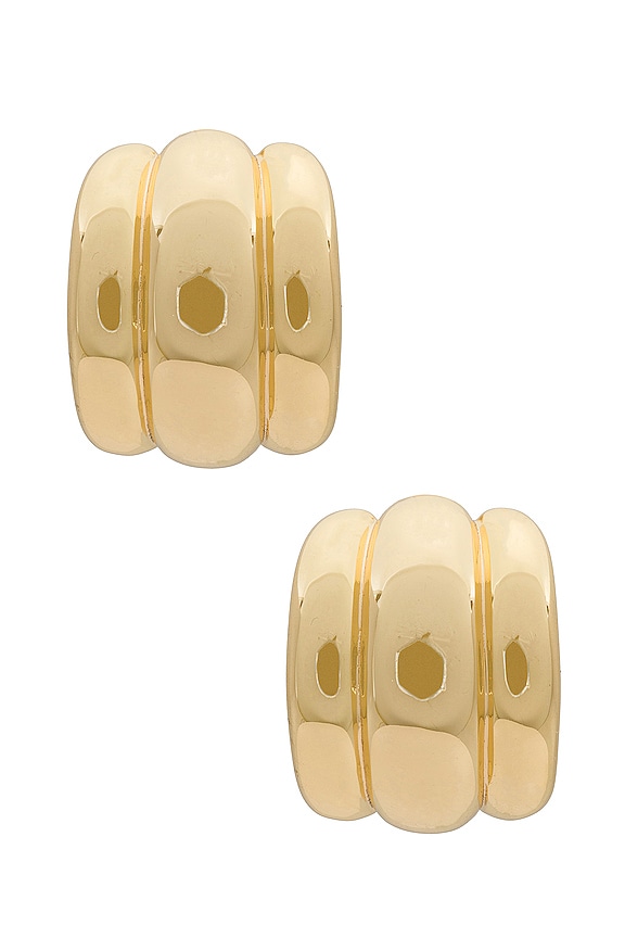 view 2 of 3 PENDIENTES ELSA SHIELD in Gold
