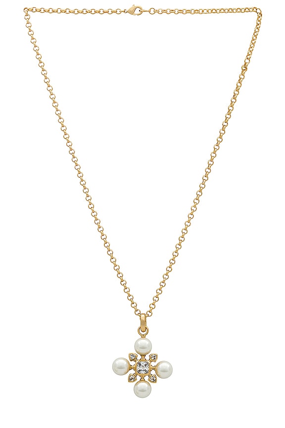 Lili Claspe Theodora Pearl Charm Necklace in Gold | REVOLVE