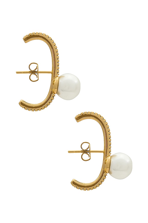 view 2 of 3 CLOUS BARETTE SCARLET in Gold