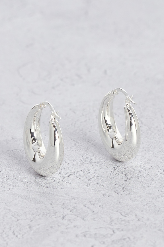 view 2 of 3 Becca Hoops in Silver
