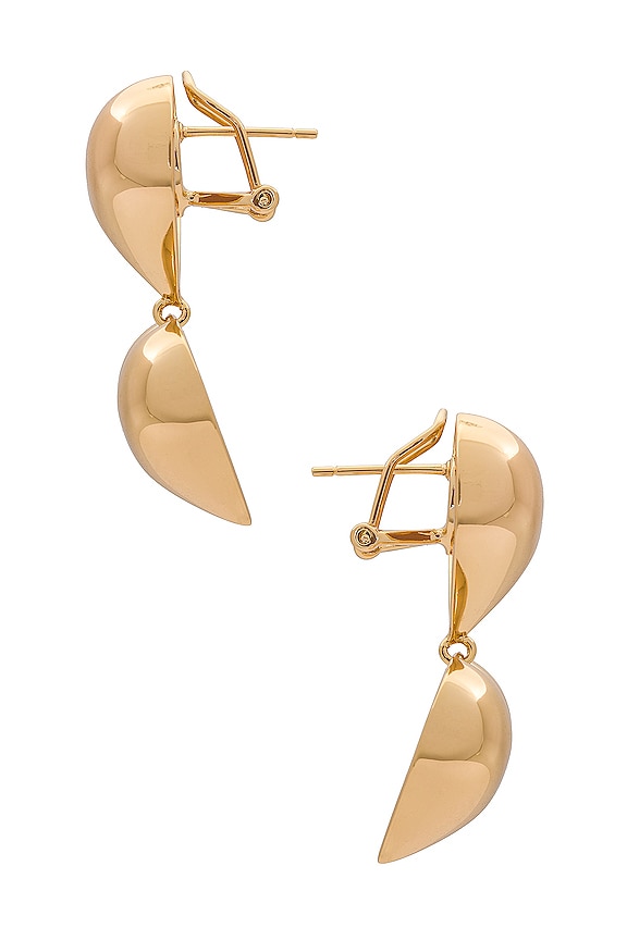 view 2 of 2 DOUBLE BUBBLE HEART イヤリング in Gold