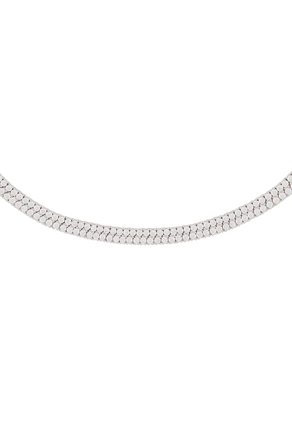 view 2 of 3 Rosaline Tennis Necklace in Silver