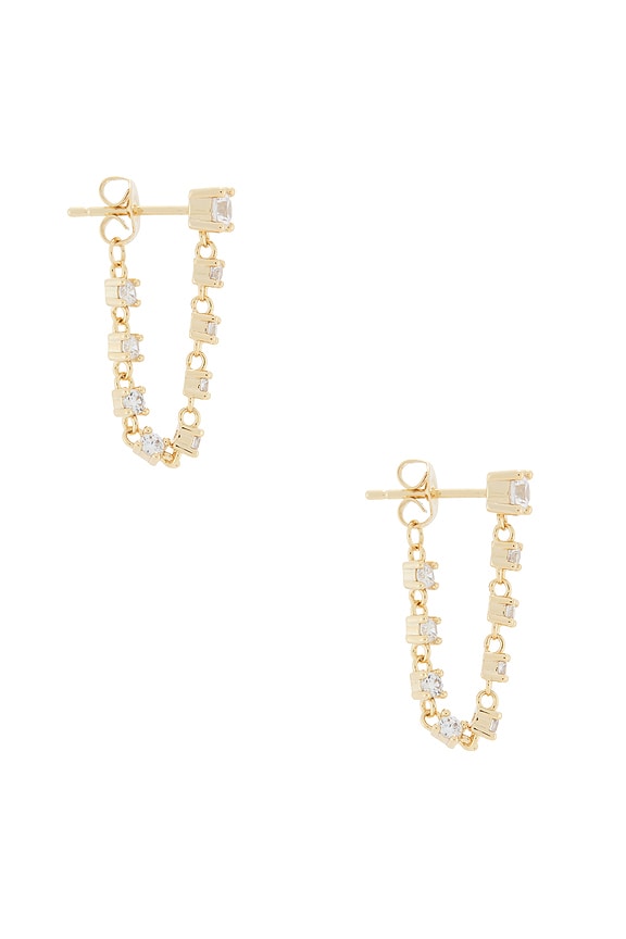 view 2 of 3 PENDIENTES LARGOS ESTHER in Gold
