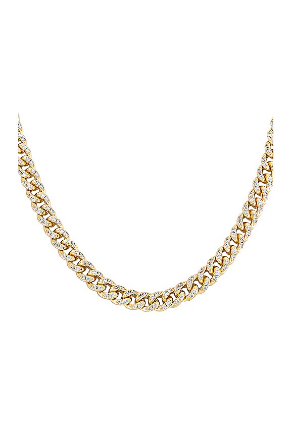 view 2 of 3 Celine Pave Curb Link Chain in Gold