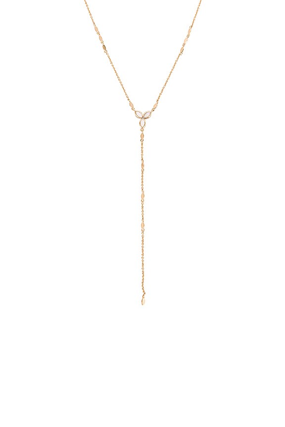 view 2 of 2 Flora Lariat Necklace in White Opal