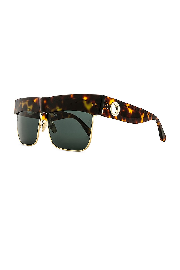 view 2 of 3 GAFAS DE SOL ROSALIE in Dark Tortoise Shell, Light Gold & Deep Green