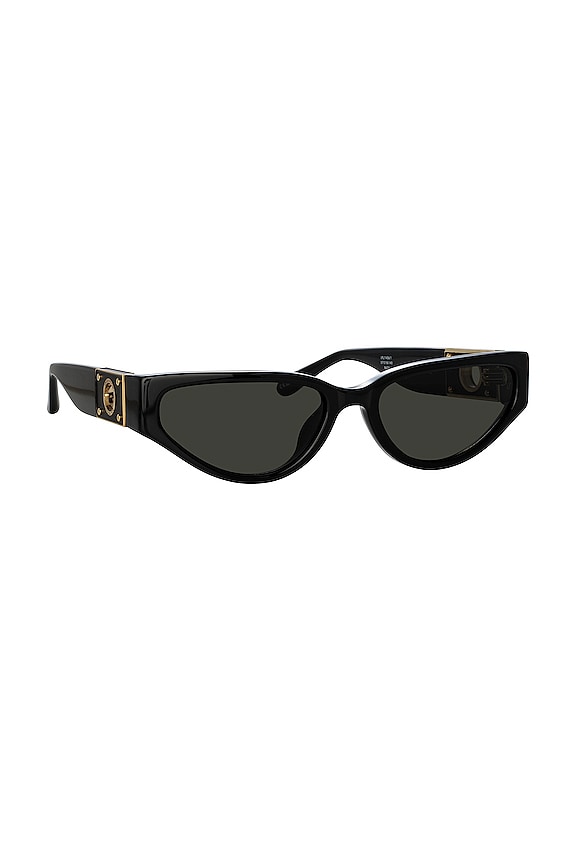 view 2 of 4 LUNETTES DE SOLEIL TOMIE in Black, Yellow Gold, & Grey