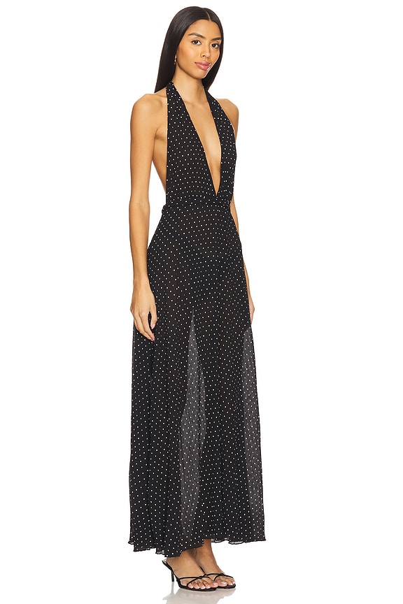 view 2 of 4 District Maxi Dress in Onyx Polka