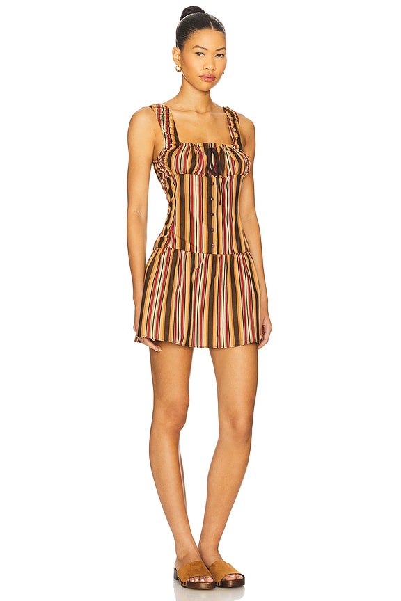 view 2 of 3 Heart Shaped Mini Dress in Vintage Stripe