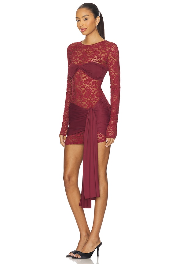 view 2 of 3 VESTIDO MIDNIGHT MINI in Garnet