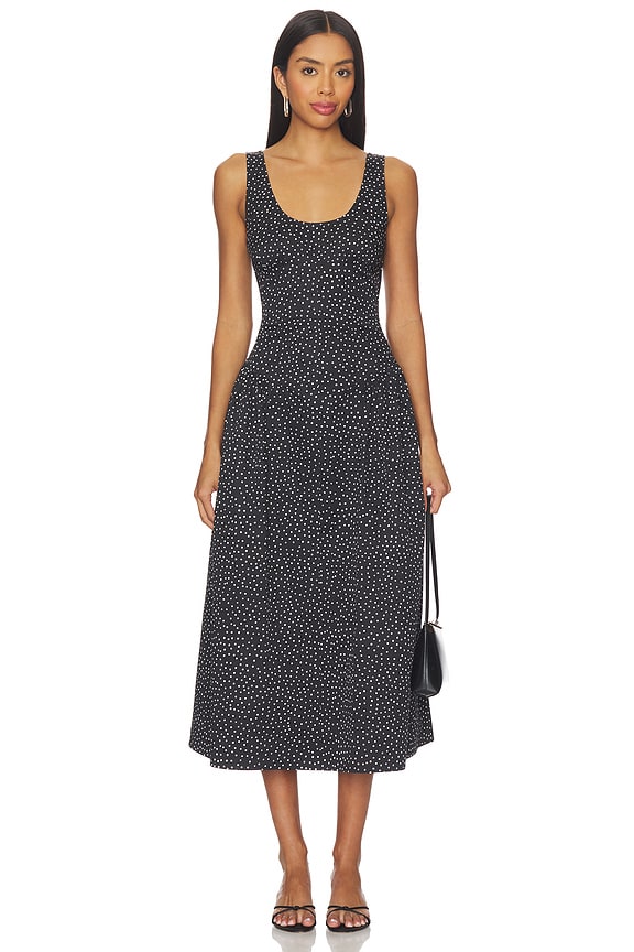 view 1 of 4 Luna Rosa Maxi Dress in Noir Polka