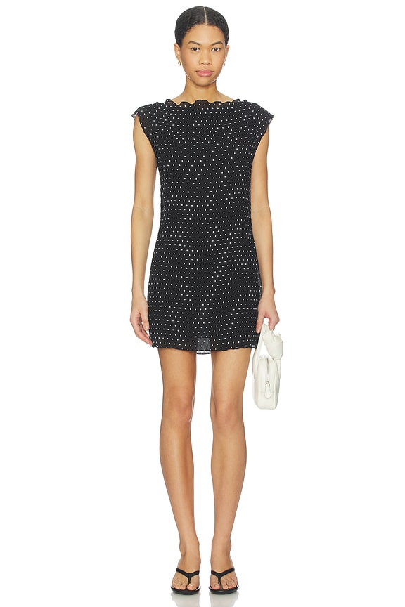 view 1 of 4 Mariner Mini Dress in Noir Polka