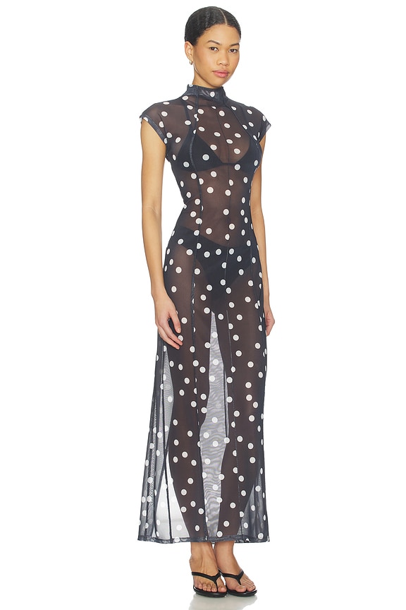 view 2 of 3 MAXIVESTIDO REDEFINED in Noir Polka