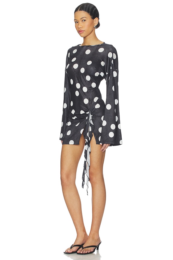 view 2 of 3 ROBE COSMIC MINI in Noir Polka