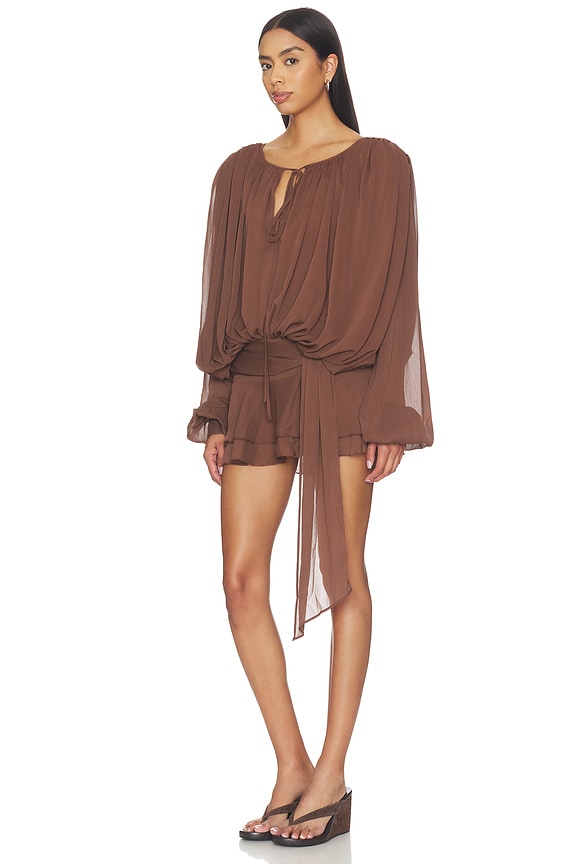 view 2 of 3 Elements Mini Dress in Chocolate