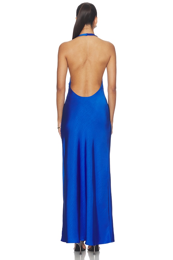 royal blue maxi dress LIONESS Bare in The high