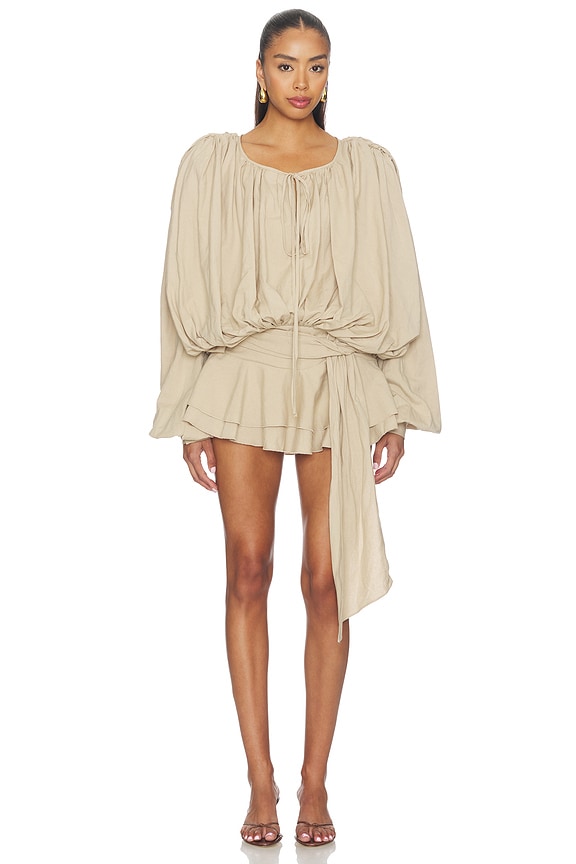 view 1 of 3 Elements Mini Dress in Beige